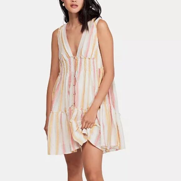 Free People Dresses & Skirts - Free People Do It Again Mini Dress Candy Stripe L